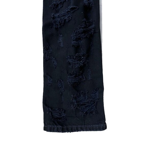 Zara Destroyed Rip All Over Jeans Black ( US 2 ) - Picture 4 of 4